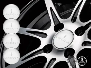 Lincoln Decals on Wheels Style Racing Domed Stickers